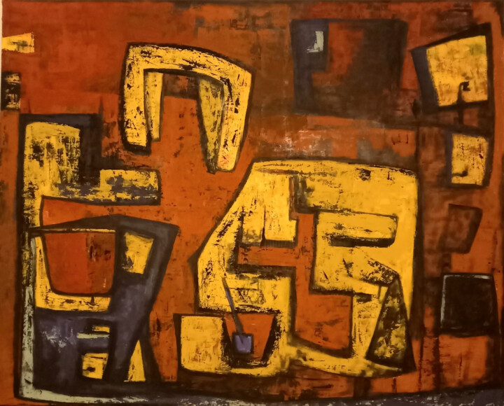 Peinture intitulée "The power of the fo…" par Frédérique Manley, Œuvre d'art originale, Huile