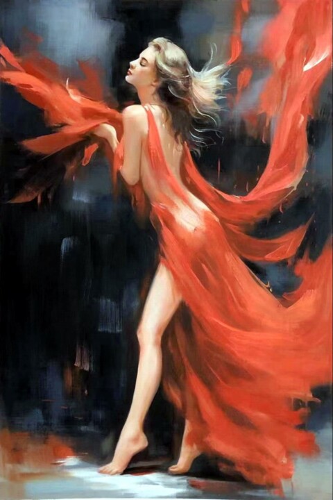 Dance 410D 绘画, 35.4x23.6 in