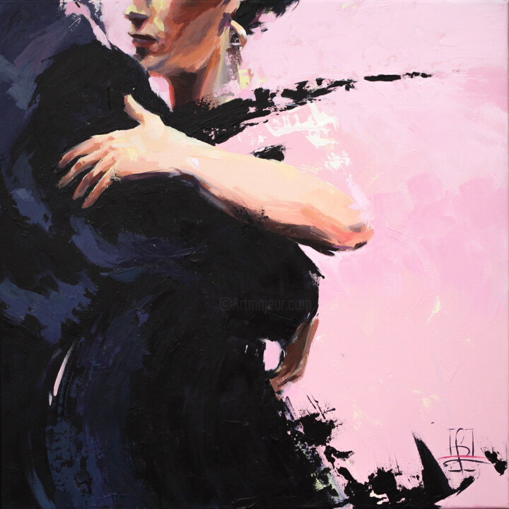 Schilderij getiteld "TANGO #01" door Fabia Zobel, Origineel Kunstwerk, Acryl