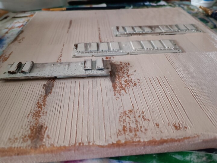 Steps of the making of the work