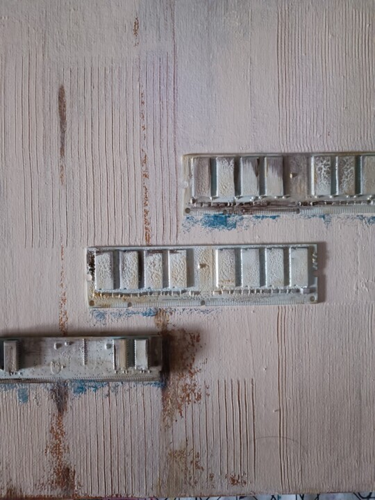 Steps of the making of the work