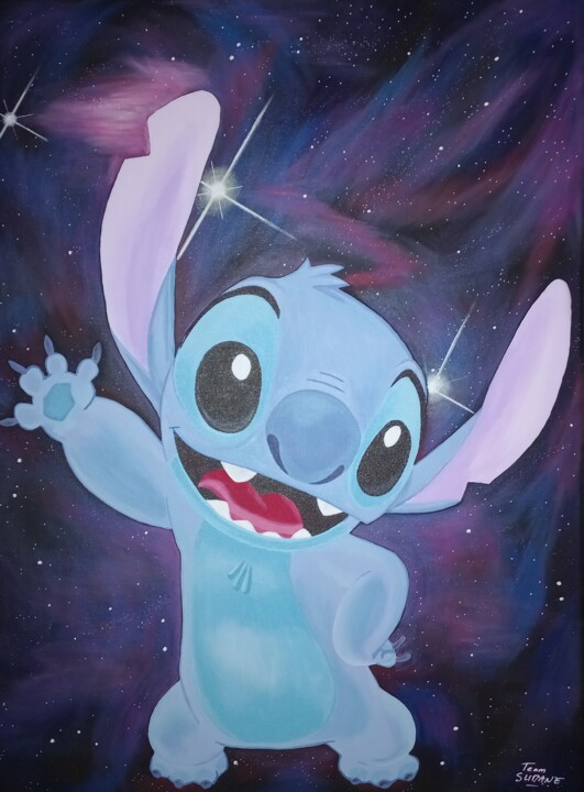 Stich à l'acrylique sur toile 绘画, 31.5x23.6 in