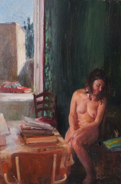 Un été en banlieue 绘画, 15.8x10.6 in