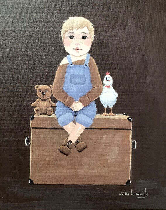Painting titled "Egilde - 1331" by Noëlle Lassailly, Original Artwork, Acrylic