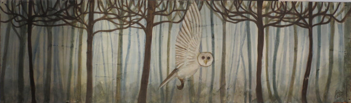 aiutante magico "Gufo" Картина, 17,3x59,1 in