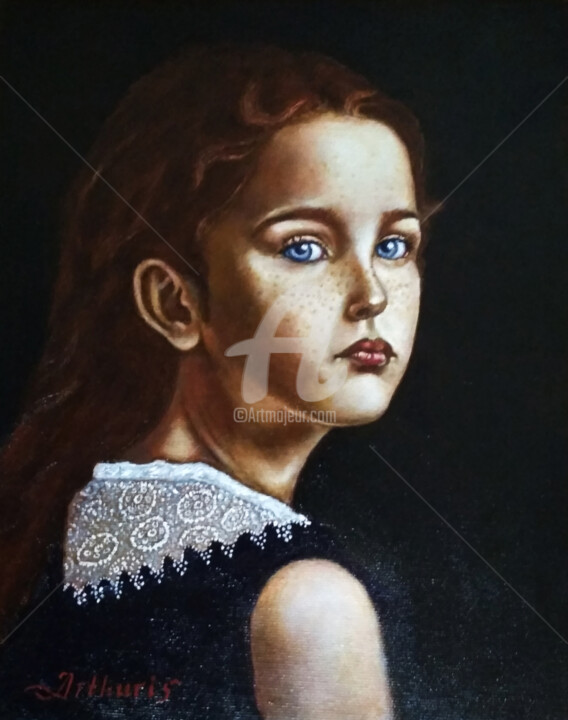"Portrait of a Young Girl (IV)" / SOLD 绘画, 11.8x9.5 in