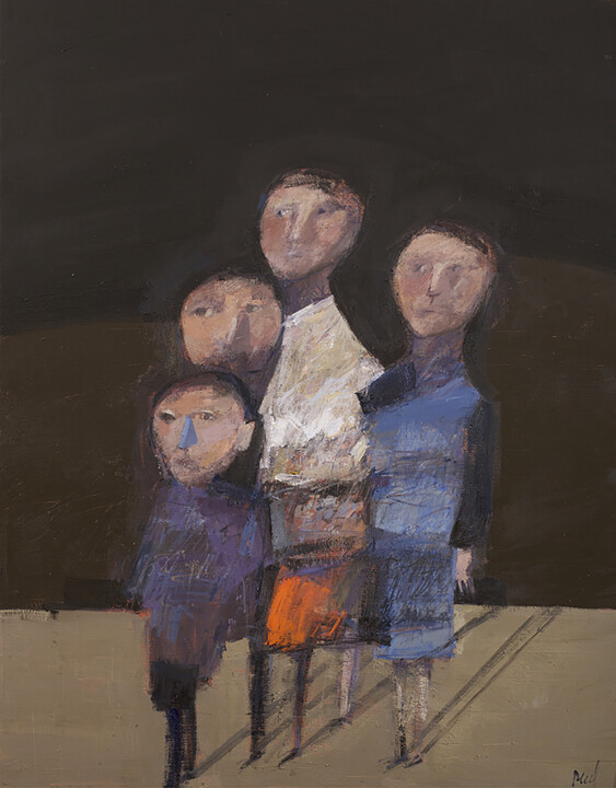绘画 标题为“Groupe” 由Jean-Pierre Ruel, 原创艺术品, 油