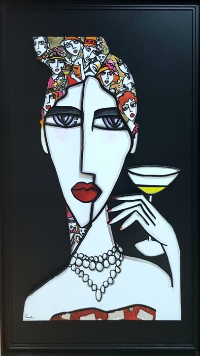 Elégante aux cheveux d'or 绘画, 55.1x31.5 in