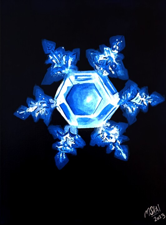 Ice crystal 绘画, 15.8x11.8 in