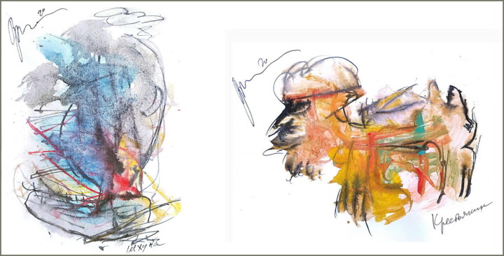 Цифровое искусство под названием "крестьянин двигает…" - Дима Dima Вильмс Wilms (Рок-Живописец Rock-Painter), Подлинное прои…