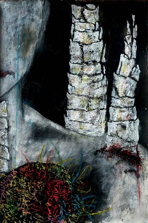 Serie Avamposti - Rewind -n. 18. 绘画, 23.6x13.8 in