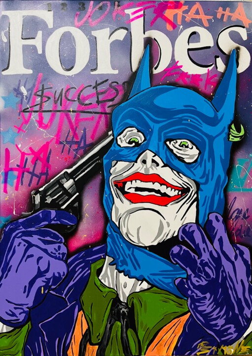 Crazy life - Joker vision 绘画, 35.4x25.6 in