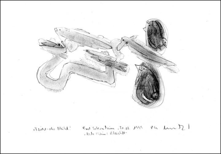 Flieht oder bleibt 图画, 8.3x11.7 in