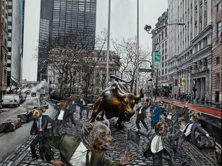 Dance around the Golden Calf 绘画, 23.6x31.5 in