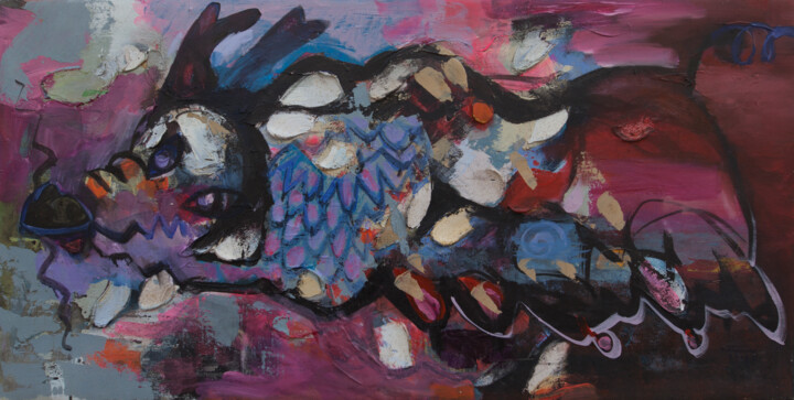 绘画,  19.7x39.4 in 