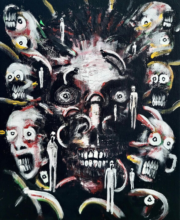 Painting titled "Untitled 3" by Vaxo Lang, Original Artwork, Acrylic