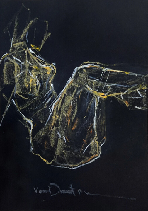 BLACK PASTEL / composition 5 绘画, 8.3x11.8 in
