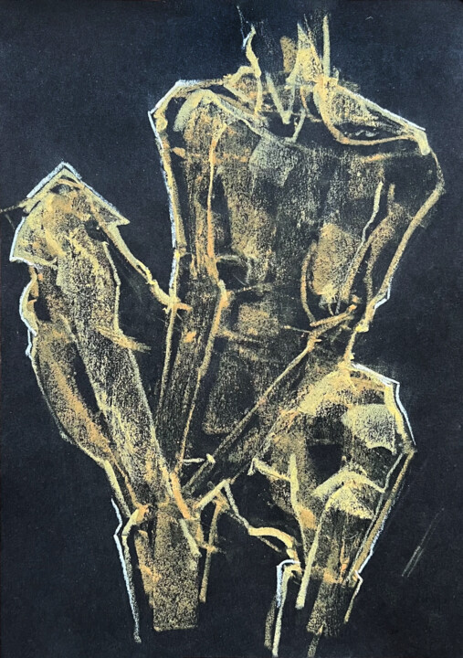 BLACK PASTEL / composition 8 绘画, 11.8x8.3 in