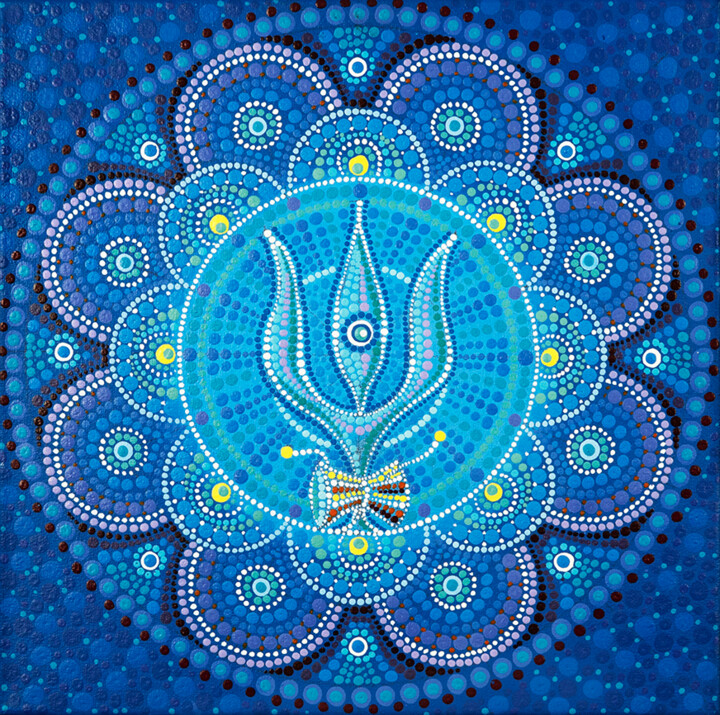 Trident of Shiva 绘画, 11.8x11.8 in