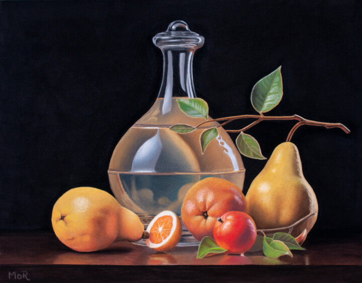 Fruits and Juice 绘画, 15.8x19.7 in