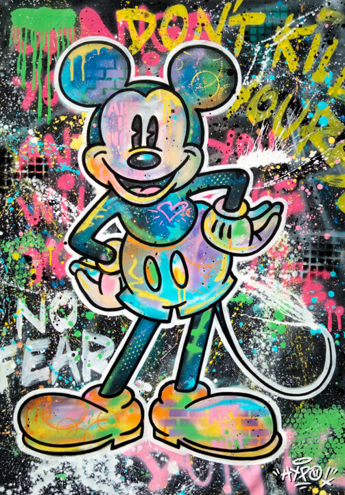 Mickey mouse - If you can dream it, you can become it 绘画, 39.4x27.6 in
