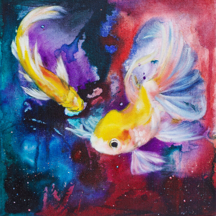An Underwater Cave 绘画, 10x10 in