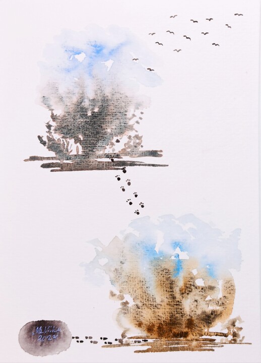 Abstraction 4 绘画, 9.5x6.7 in