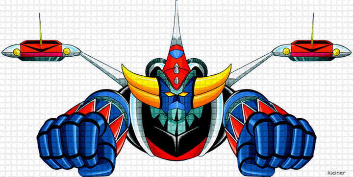 Goldorak Go 2024 绘画, 11.8x23.6 in