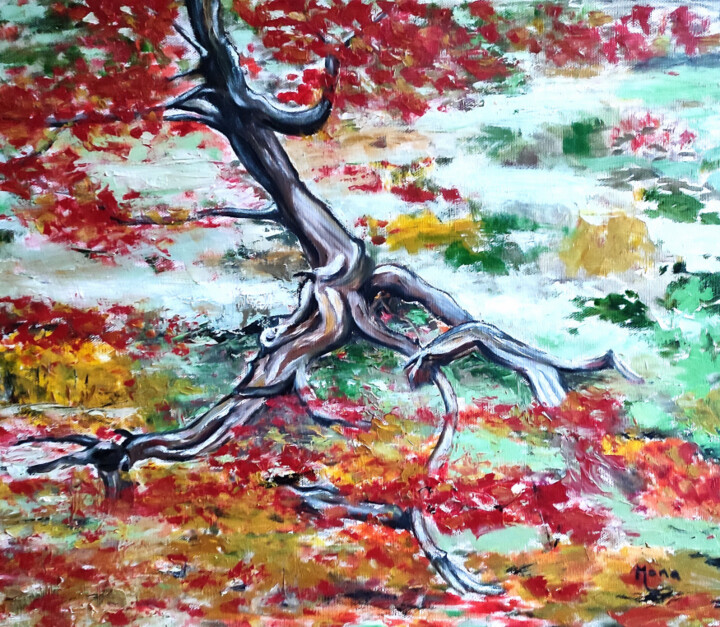 Automne Painting, 18.1x21.7 in