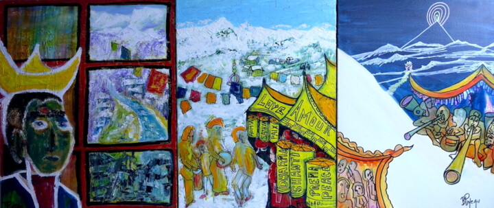 绘画,  28.7x46.5 in 