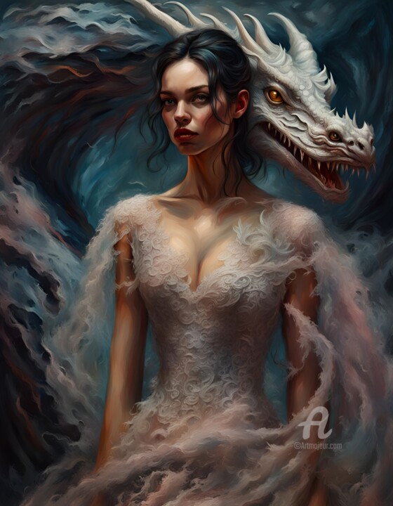 She and her keeper 数字艺术