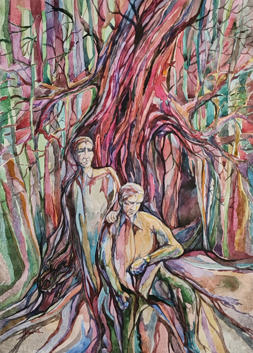 В ожидании 绘画, 16.5x11.8 in