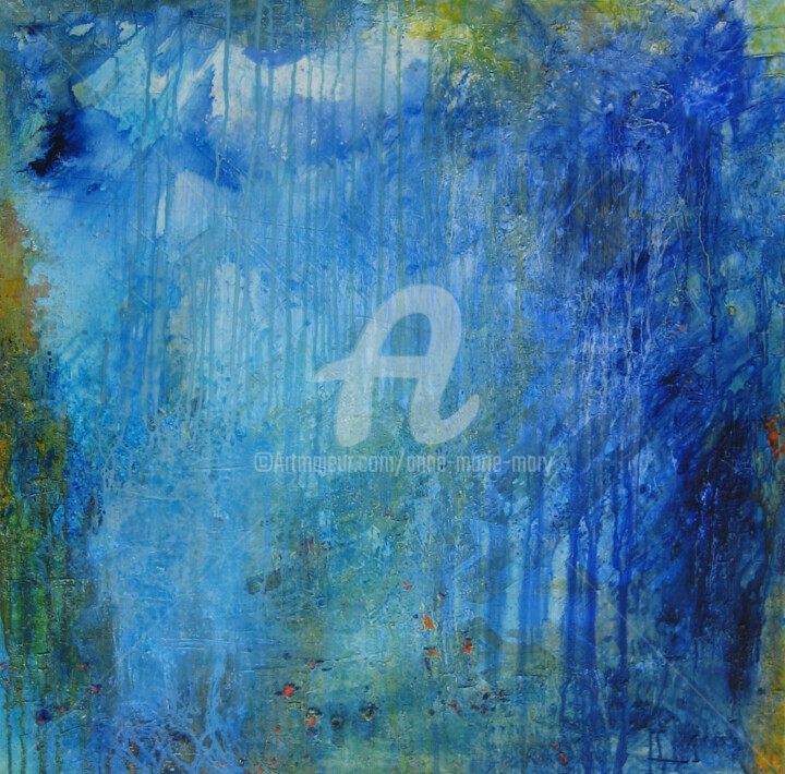 Peinture intitulée "Il pleut...le soleil" par Anne-Marie Mary, Œuvre d'art originale, Huile Monté sur Châssis en bois