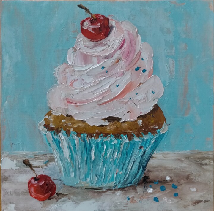 Cupcake 绘画, 7.9x7.9 in