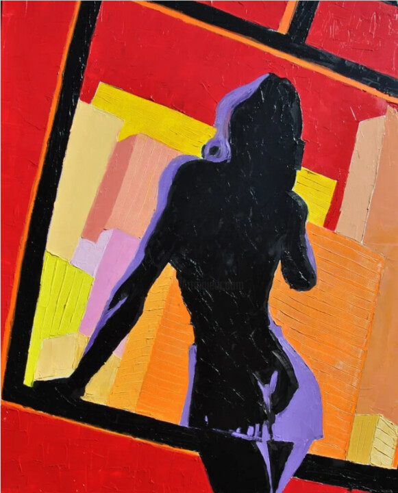De ma fenêtre 绘画, 39.4x31.5 in