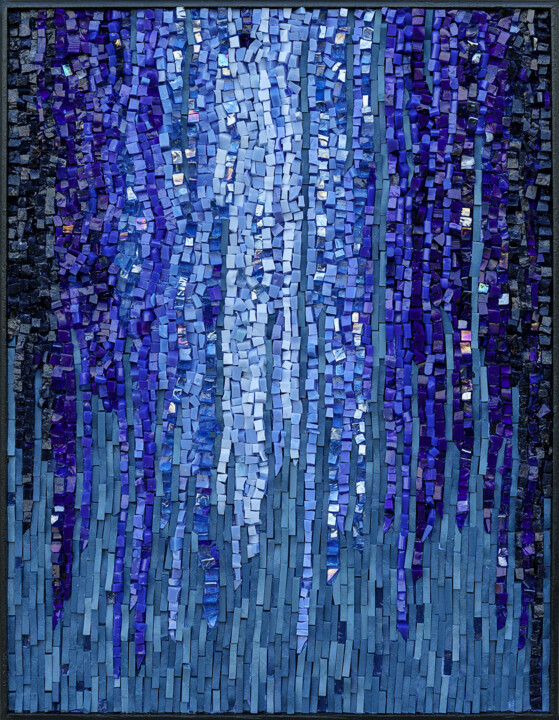 雕塑 标题为“Reflets de Lumière” 由Fabienne Le Pajolec, 原创艺术品, 镶嵌 安装在其他刚性面板上