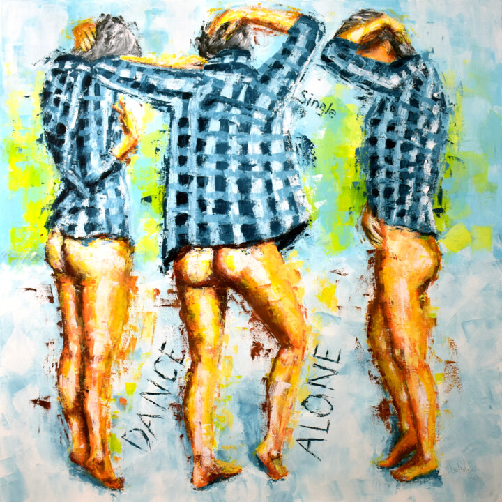 Uninhibited Alone 绘画, 35.4x35.4 in