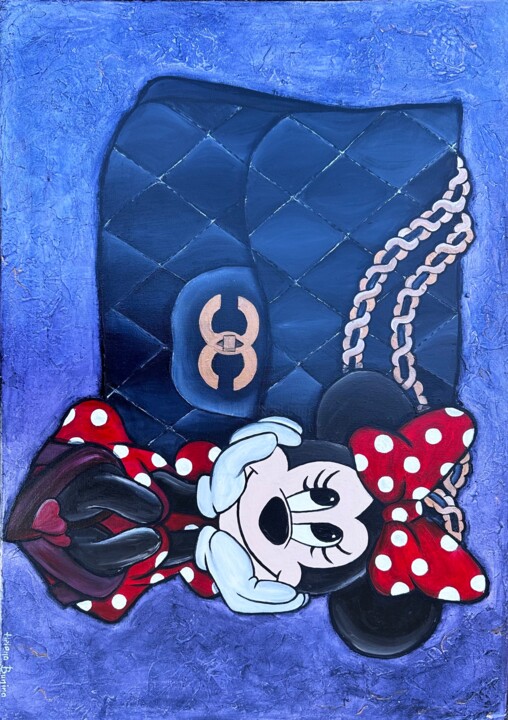 „CHANEL/MinniMouse” 绘画, 27.6x19.7 in