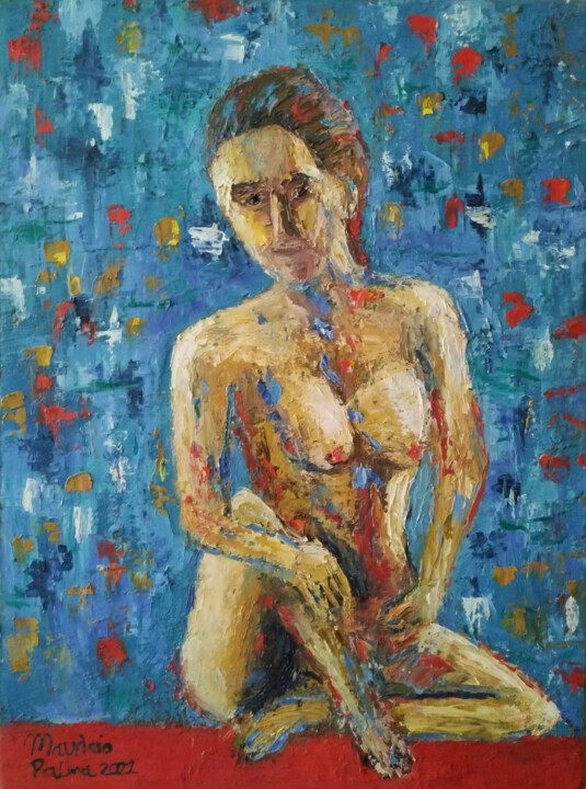 Portrait of a woman healing 绘画, 24x17.9 in