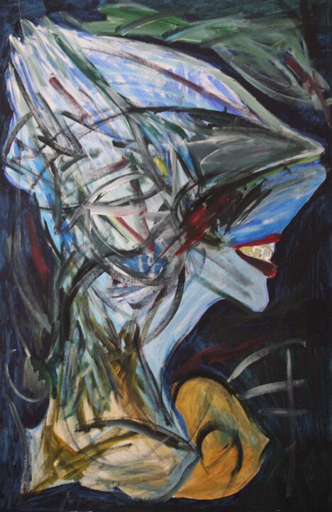 Lady Ocean 绘画, 55.9x36.6 in