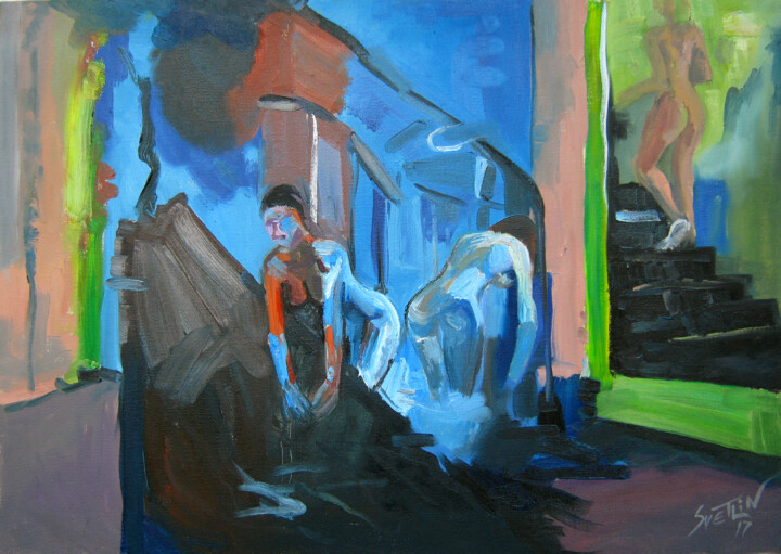 Into a Gym I 绘画, 19.7x27.6 in