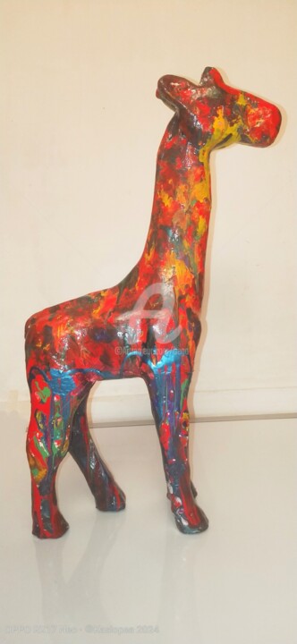 Profil droit de la girafe © 雕塑, 20.9x13.7 in
