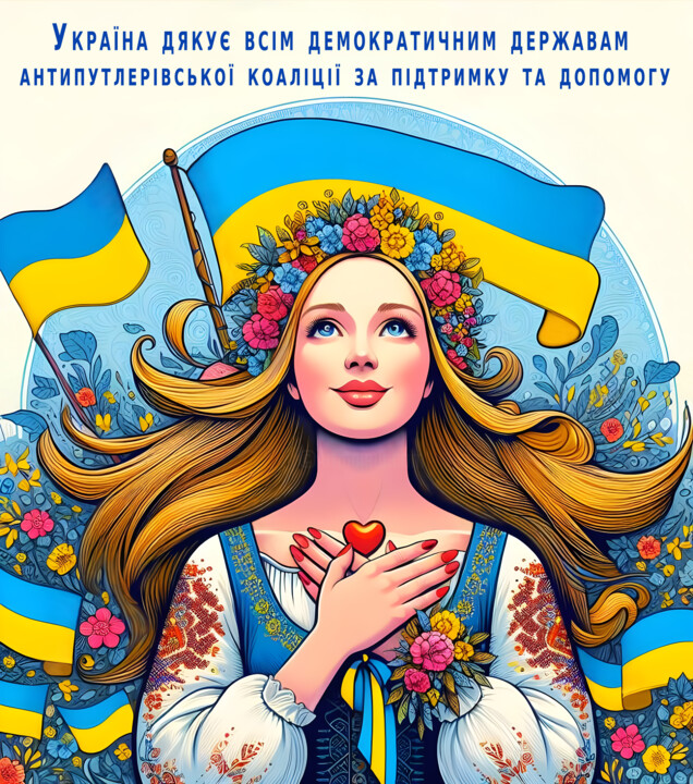 Ukraine thanks all democratic states 数字艺术