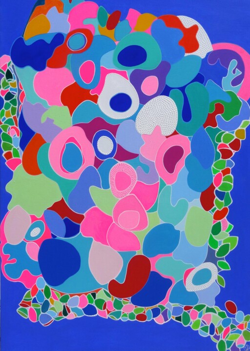 Peinture intitulée "Confluence" par Marie-Dominique Willemot, Œuvre d'art originale, Acrylique Monté sur Châssis en bois