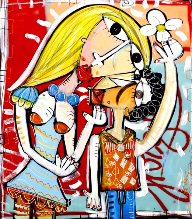 Lo Sguardo nel Cuore 绘画, 36.2x31.9 in