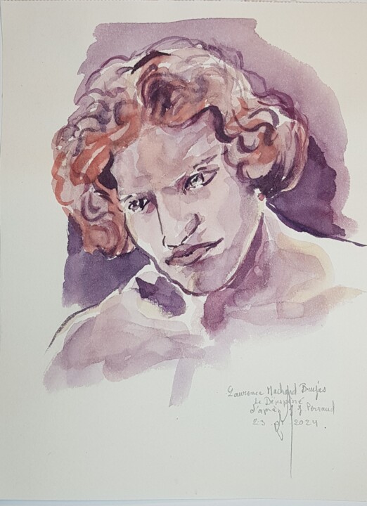 "Le désespoir " d'après JJ Perraud 绘画, 11.4x8.3 in