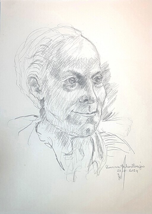 "Visage de Montesquieu" d'après FM Rosset 图画, 11.4x8.3 in