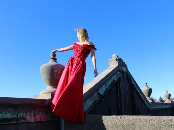 Photography titled "Helen in the Red Dr…" by Chloe Grace, Original Artwork, Digital Photography