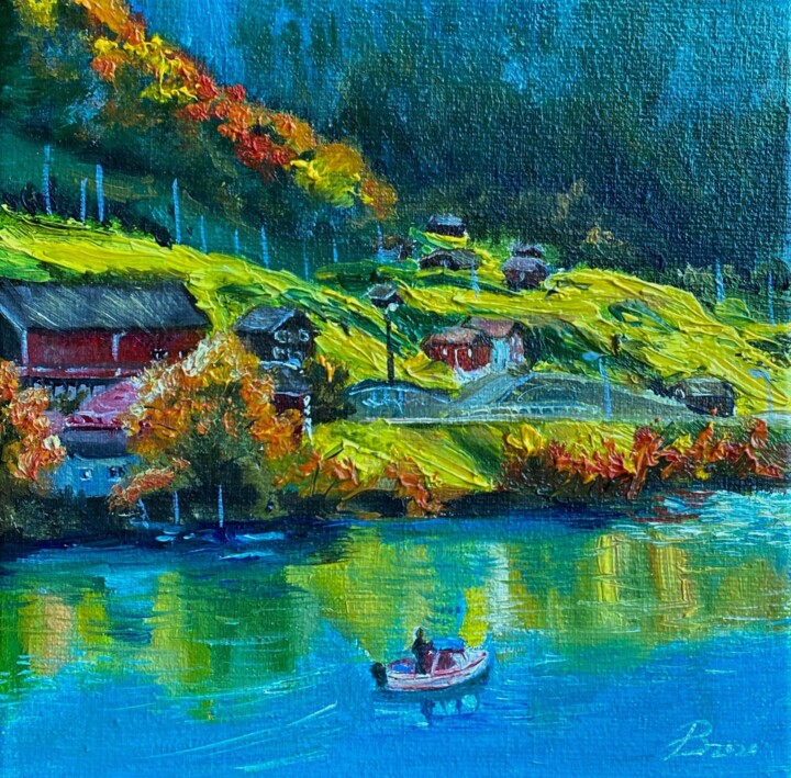 Painting titled "One day" by Valeriia Prasol, Original Artwork, Oil