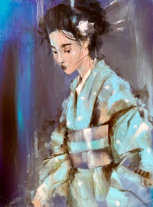 GEISHA II 绘画, 31.5x23.6 in